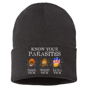 Know Your Parasites Anti Trump Luna Tick Funny Sustainable Knit Beanie