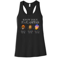 Know Your Parasites Anti Trump Luna Tick Funny Women's Racerback Tank