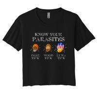 Know Your Parasites Anti Trump Luna Tick Funny Women's Crop Top Tee