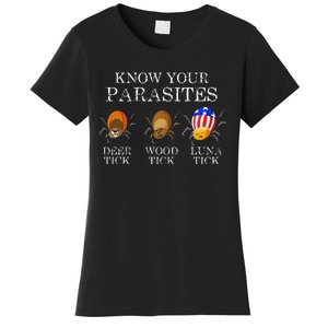 Know Your Parasites Anti Trump Luna Tick Funny Women's T-Shirt