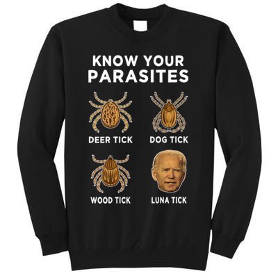 Know Your Parasites Funny Anti Joe Biden (On Back) Sweatshirt