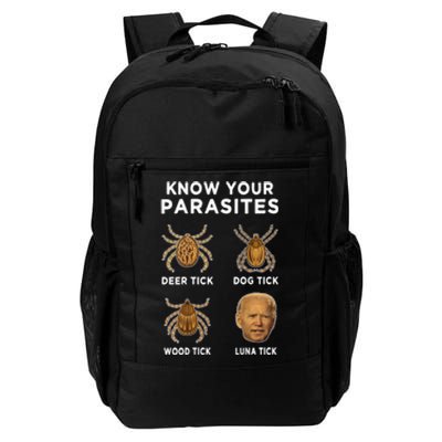 Know Your Parasites Funny Anti Joe Biden (On Back) Daily Commute Backpack