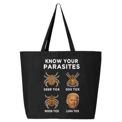 Know Your Parasites Funny Anti Joe Biden (On Back) 25L Jumbo Tote