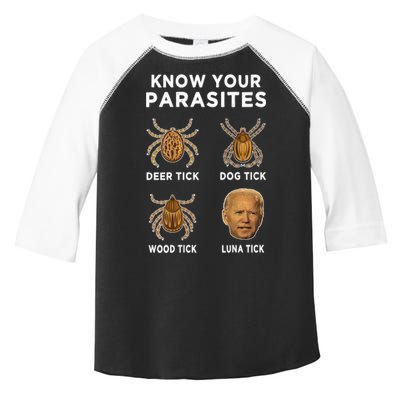 Know Your Parasites Funny Anti Joe Biden (On Back) Toddler Fine Jersey T-Shirt