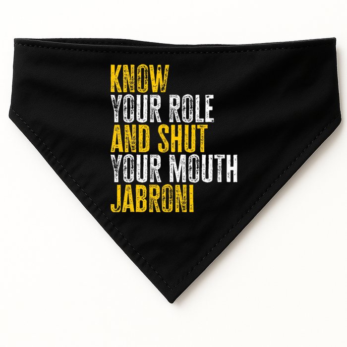 Know Your Role And Shut Your Mouth Jabroni USA-Made Doggie Bandana