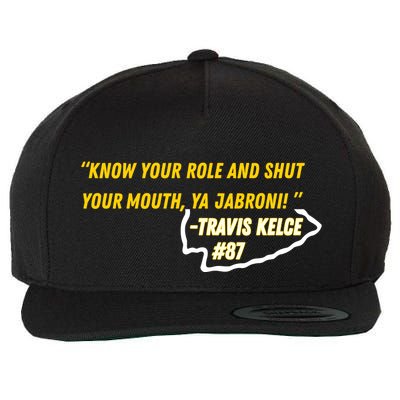 Know Your Role And Shut Your Mouth Wool Snapback Cap