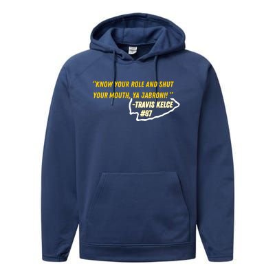 Know Your Role And Shut Your Mouth Performance Fleece Hoodie