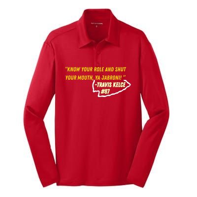 Know Your Role And Shut Your Mouth Silk Touch Performance Long Sleeve Polo