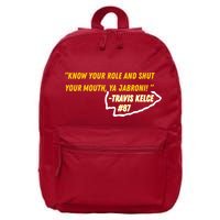 Know Your Role And Shut Your Mouth 16 in Basic Backpack