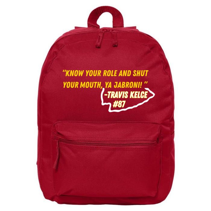 Know Your Role And Shut Your Mouth 16 in Basic Backpack