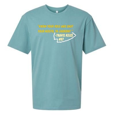 Know Your Role And Shut Your Mouth Sueded Cloud Jersey T-Shirt