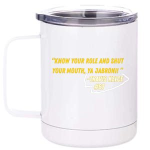 Know Your Role And Shut Your Mouth 12 oz Stainless Steel Tumbler Cup