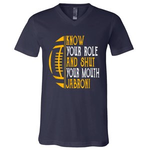 Know Your Role And Shut Your Mouth Jabroni Meme V-Neck T-Shirt