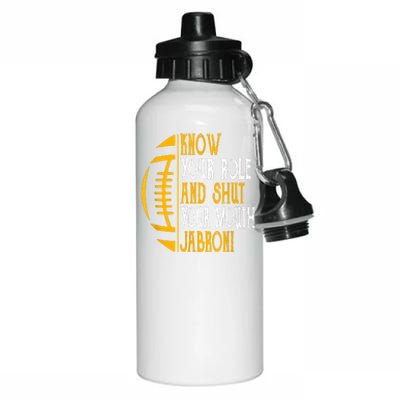 Know Your Role And Shut Your Mouth Jabroni Meme Aluminum Water Bottle 