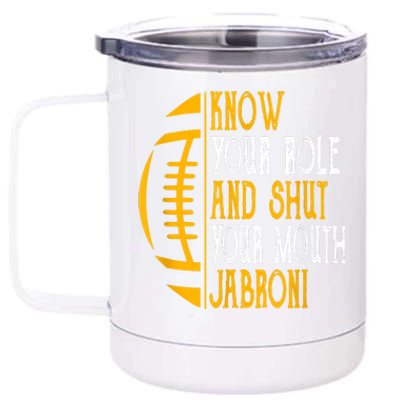 Know Your Role And Shut Your Mouth Jabroni Meme 12 oz Stainless Steel Tumbler Cup