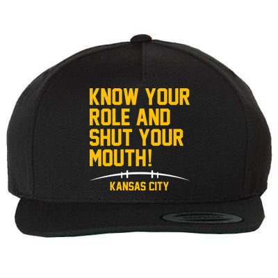 Know Your Role Shut Your Mouth Mahomes KC Wool Snapback Cap