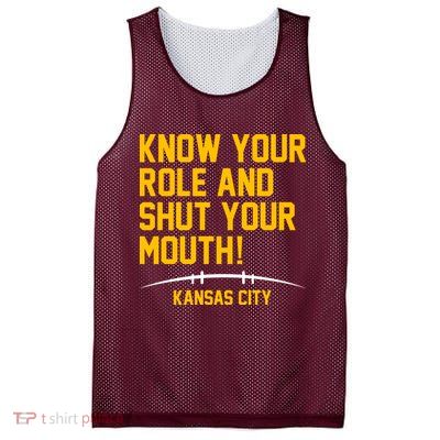 Know Your Role Shut Your Mouth Mahomes KC Mesh Reversible Basketball Jersey Tank