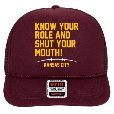 Know Your Role Shut Your Mouth Mahomes KC Trucker Hat