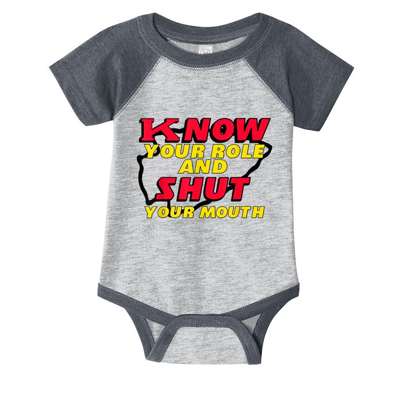 Know Your Role And Shut Your Mouth Infant Baby Jersey Bodysuit