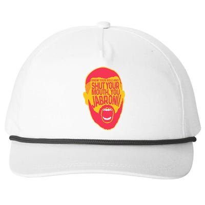 Know Your Role And Shut Your Mouth Snapback Five-Panel Rope Hat