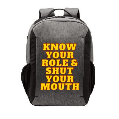 Know Your Role And Shut Your Mouth Kansas City Football Fan Vector Backpack