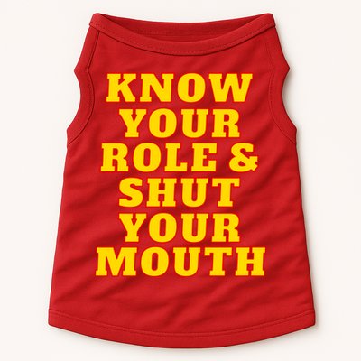 Know Your Role And Shut Your Mouth Kansas City Football Fan Doggie Tank