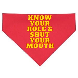 Know Your Role And Shut Your Mouth Kansas City Football Fan USA-Made Doggie Bandana