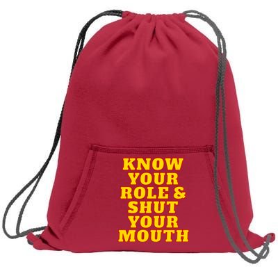 Know Your Role And Shut Your Mouth Kansas City Football Fan Sweatshirt Cinch Pack Bag