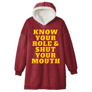 Know Your Role And Shut Your Mouth Kansas City Football Fan Hooded Wearable Blanket