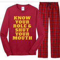 Know Your Role And Shut Your Mouth Kansas City Football Fan Long Sleeve Pajama Set