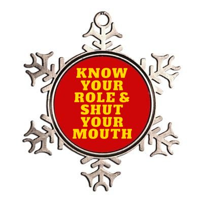 Know Your Role And Shut Your Mouth Kansas City Football Fan Metallic Star Ornament