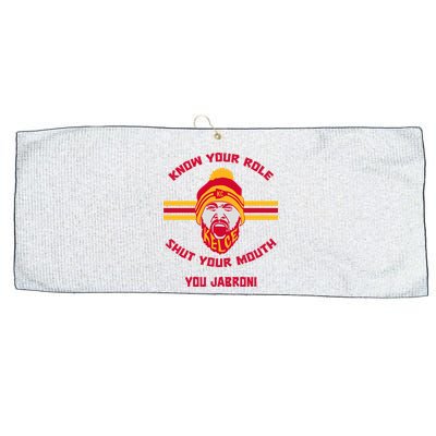 Know Your Role And Shut Your Mouth Large Microfiber Waffle Golf Towel