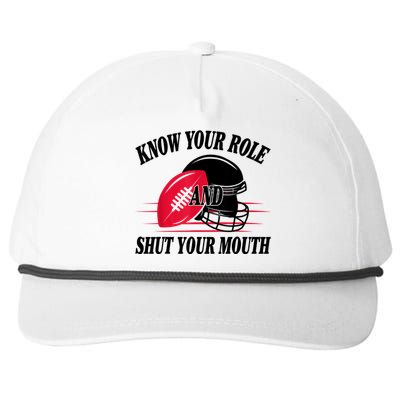 Know Your Role And Shut Your Mouth You Jabroni Snapback Five-Panel Rope Hat