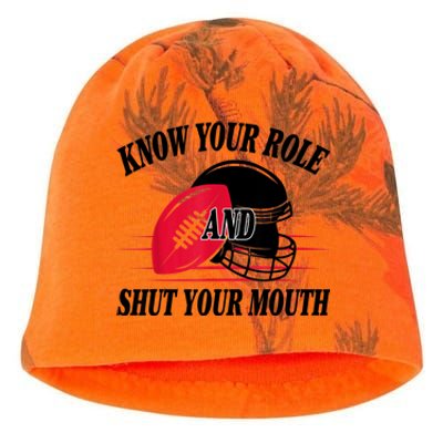 Know Your Role And Shut Your Mouth You Jabroni Kati - Camo Knit Beanie