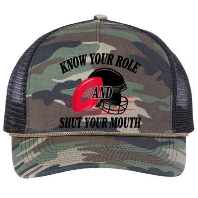 Know Your Role And Shut Your Mouth You Jabroni Retro Rope Trucker Hat Cap