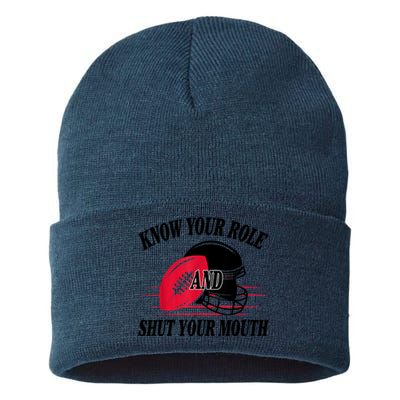 Know Your Role And Shut Your Mouth You Jabroni Sustainable Knit Beanie