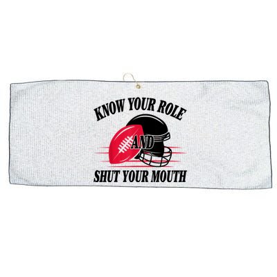 Know Your Role And Shut Your Mouth You Jabroni Large Microfiber Waffle Golf Towel