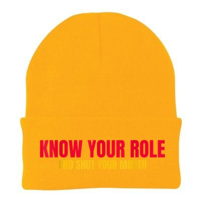 Know Your Role And Shut Your Mouth You Jabroni Knit Cap Winter Beanie