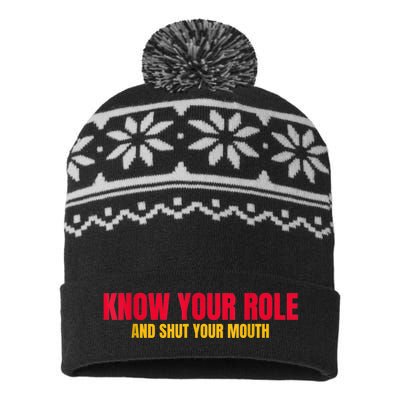 Know Your Role And Shut Your Mouth You Jabroni USA-Made Snowflake Beanie