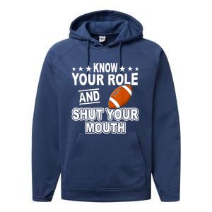 Know Your Role And Shut Your Mouth You Jabroni Performance Fleece Hoodie