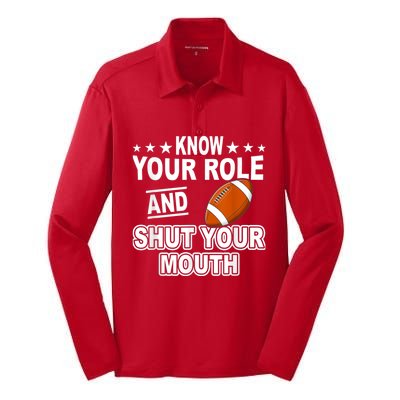 Know Your Role And Shut Your Mouth You Jabroni Silk Touch Performance Long Sleeve Polo