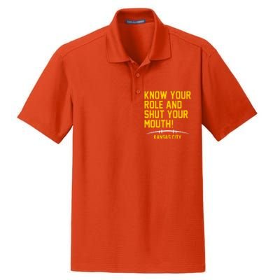 Know Your Role And Shut Your Mouth Kansas City Dry Zone Grid Polo