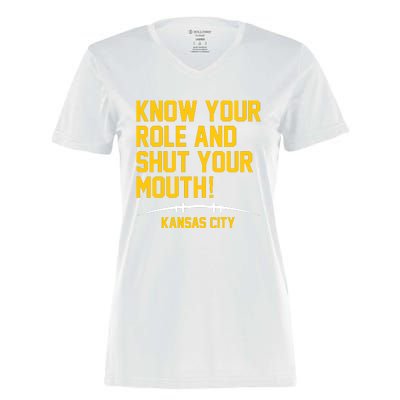 Know Your Role And Shut Your Mouth Kansas City Women's Momentum V-Neck T-Shirt