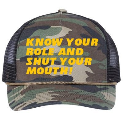 Know Your Role And Shut Your Mouth Kansas City Retro Rope Trucker Hat Cap