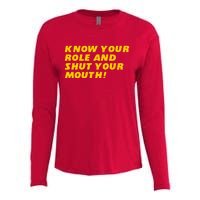 Know Your Role And Shut Your Mouth Kansas City Womens Cotton Relaxed Long Sleeve T-Shirt