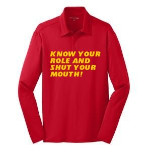 Know Your Role And Shut Your Mouth Kansas City Silk Touch Performance Long Sleeve Polo