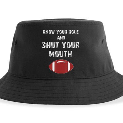 Know Your Role And Shut Your Mouth retro saying Sustainable Bucket Hat