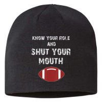 Know Your Role And Shut Your Mouth retro saying Sustainable Beanie