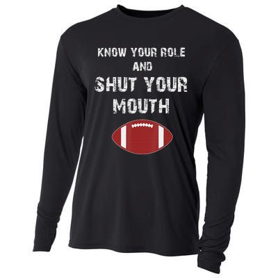 Know Your Role And Shut Your Mouth retro saying Cooling Performance Long Sleeve Crew