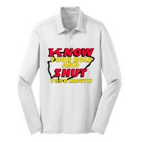 Know Your Role And Shut Your Mouth Silk Touch Performance Long Sleeve Polo